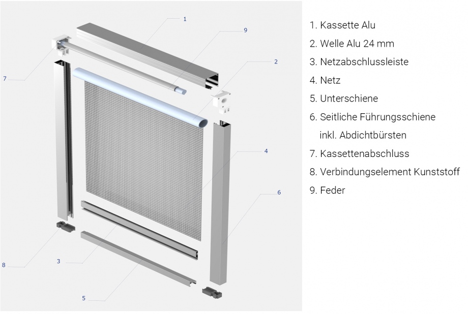 CLASSIC Fliegengitter Rollo für Fenster - Insektenschutz24